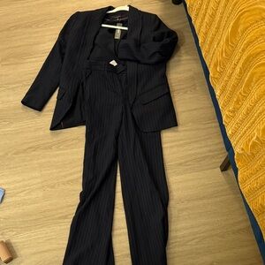 White House Black Market Men's Black Pinstripe Suit